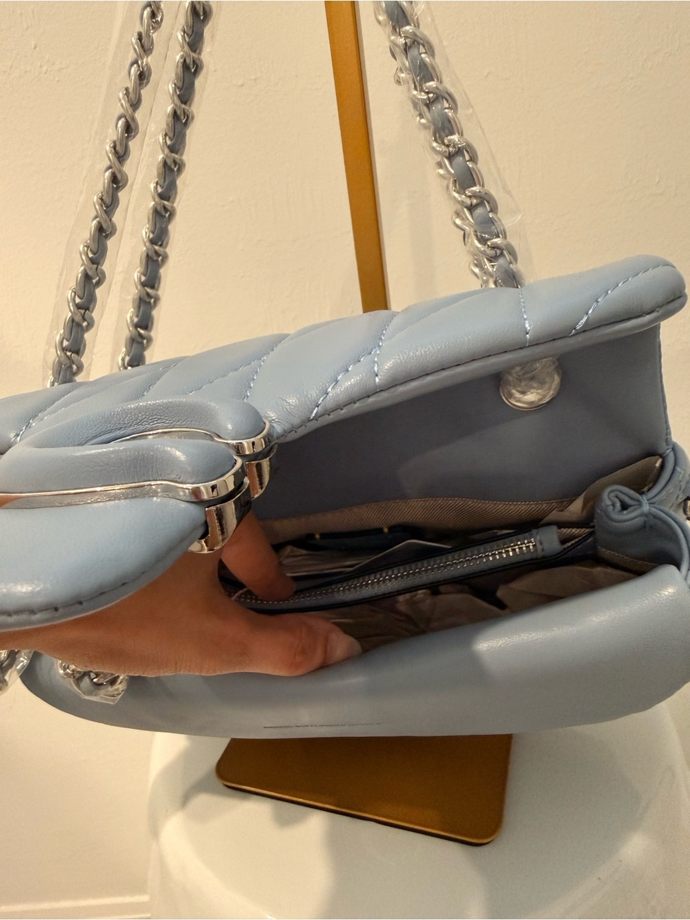 Coach Tabby Quilted Shoulder Bag in Light Blue - Picture 5 of 5